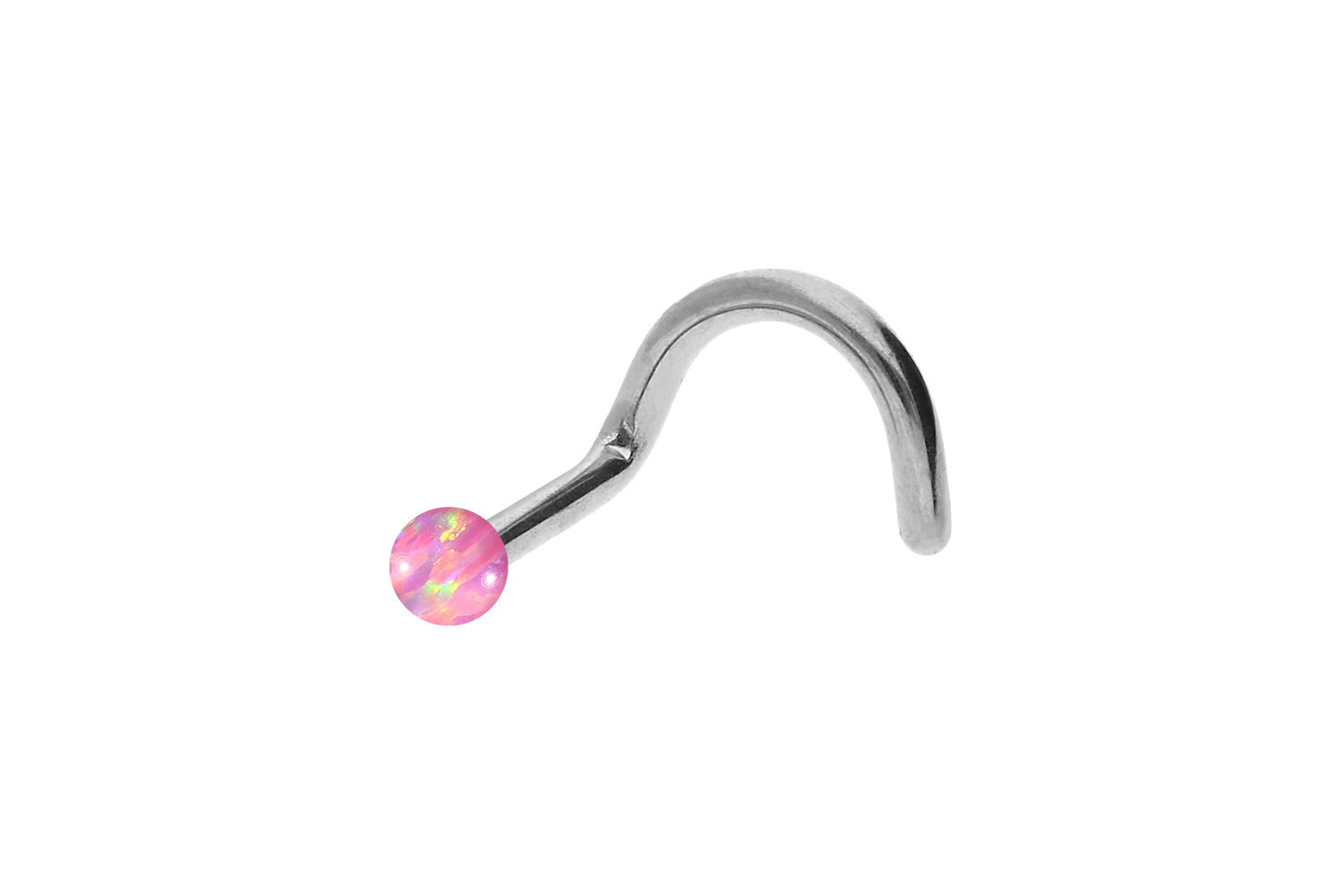 Chirurgenstahl Nasenstecker Nasenpiercing Spirale SYNTHETISCHER OPAL ++SALE++